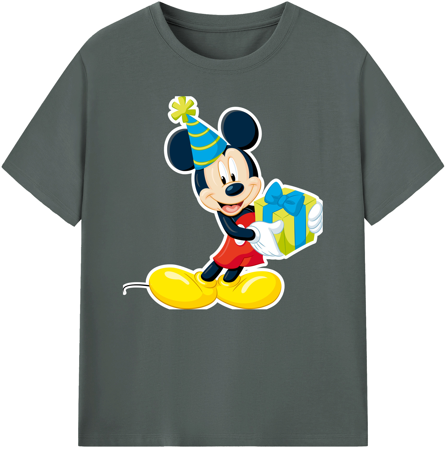 ミッキーマウス Mickey Mouse 綿100％ メンズ半袖Tシャツ｜肌触りやわらか＆通気性